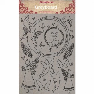 Stamperia A4 (21x29,7cm) Greyboard /1mm Fairies