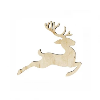 Rosa 4 Ξύλινα Χριστουγεννιάτικα Διακοσμητικά 