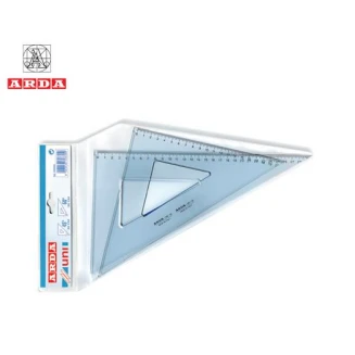 Σετ Τρίγωνα 45 & 60 μοιρών με Πατούρα / 35cm