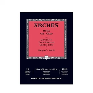 Arches Μπλοκ Λαδιού 300gr 23x31cm 12 φύλλων