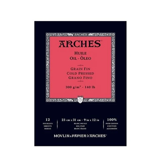 Arches Μπλοκ Λαδιού 300gr 23x31cm 12 φύλλων