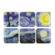 6 Σουβέρ 10,5x10,5x0,4cm Van Gogh 