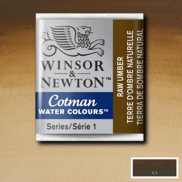 Winsor & Newton Half Pan Ακουαρέλας Cotman 554 Raw Umber Series 1