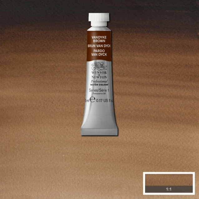 Winsor & Newton 5ml Ακουαρέλας Professional 676 Vandyke Brown Series 1