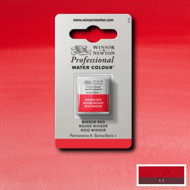 Winsor & Newton Half Pan Ακουαρέλας Professional 726 Winsor Red Series 1