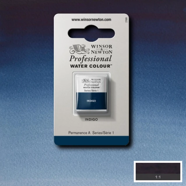 Winsor & Newton Half Pan Ακουαρέλας Professional 322 Indigo Series 1