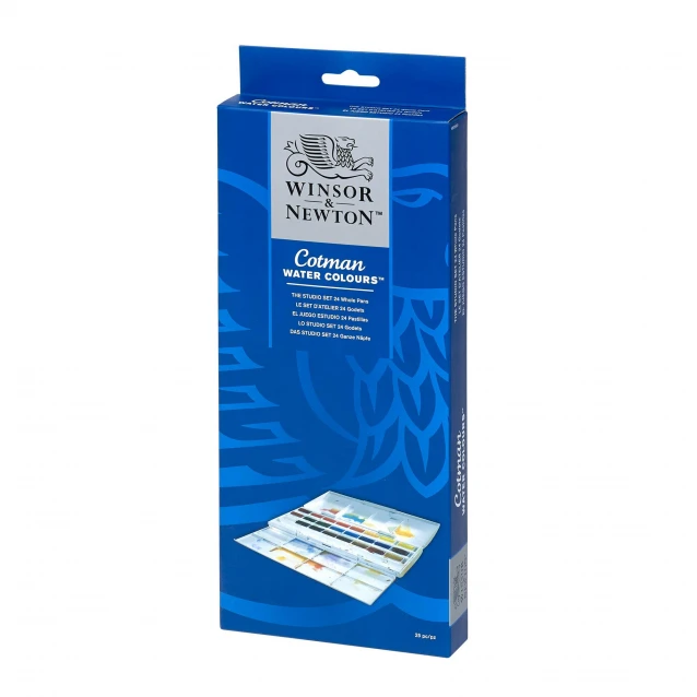 Winsor & Newton Cotman Κασετίνα Studio με 24 Whole Pans Ακουαρέλας