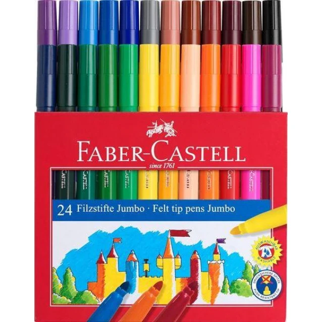 Faber Castell 24 Χοντροί Μαρκαδόροι Jumbo