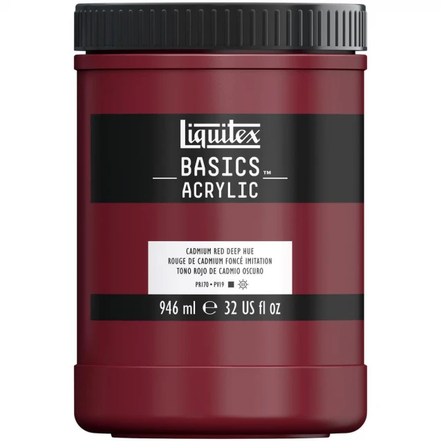 Liquitex Basics 946ml Acrylic 311 Cadmium Red Deep Hue Series 1