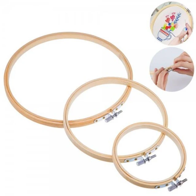 Στρογγυλό Ξύλινο Τελάρο Κεντήματος Φ 20cm