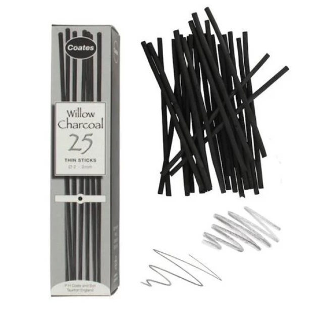 Coates 25 Λεπτά Κάρβουνα Ζωγραφικής Φ 2-3 mm