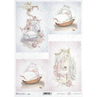 Itd. Collection Ριζόχαρτο Decoupage A4 (21x29,7cm) Souvenirs of Baptism