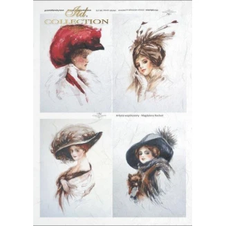 Itd. Collection Ριζόχαρτο Decoupage A4 (21x29,7cm) Four Portraits, Retro And Vintage