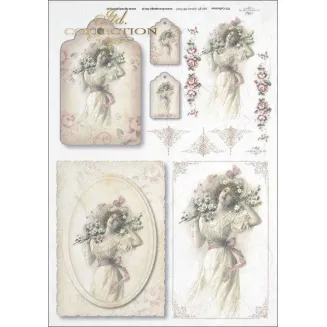 Itd. Collection Ριζόχαρτο Decoupage A4 (21x29,7cm) Young And Smiling Stylish Ladies