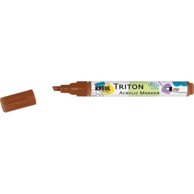 Kreul Triton Ακρυλικός Μαρκαδόρος Πλακέ 1-4mm Καφέ Σκούρο