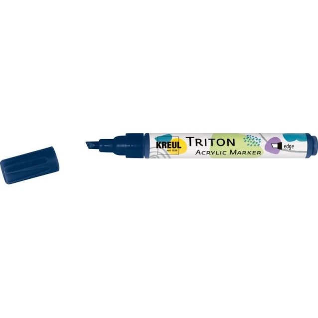 Kreul Triton Ακρυλικός Μαρκαδόρος Πλακέ 1-4mm Μπλε Σκούρο