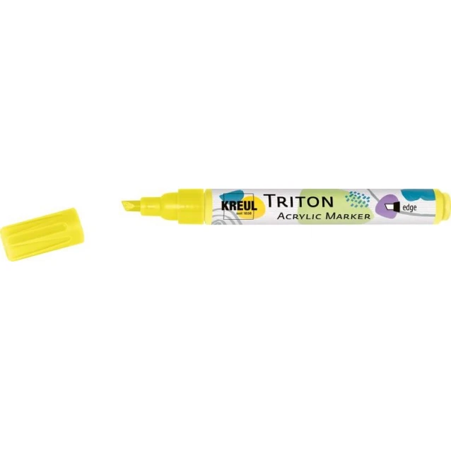 Kreul Triton Ακρυλικός Μαρκαδόρος Πλακέ 1-4mm Φωσφοριζέ Κίτρινο