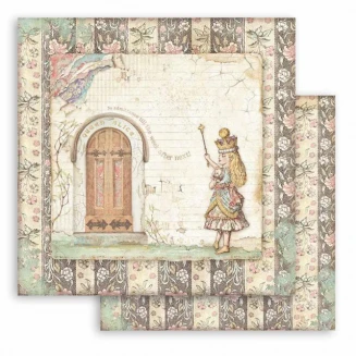 Stamperia Χαρτί Scrapbooking 30,5x30,5cm Διπλής Όψης Alice door