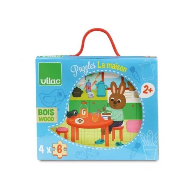 Vilac 4 Ξύλινα Παζλ με 6 κομμάτια Σπίτι