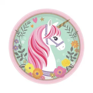 Amscan 8 Πιάτα Γλυκού 18cm Magical Unicorn