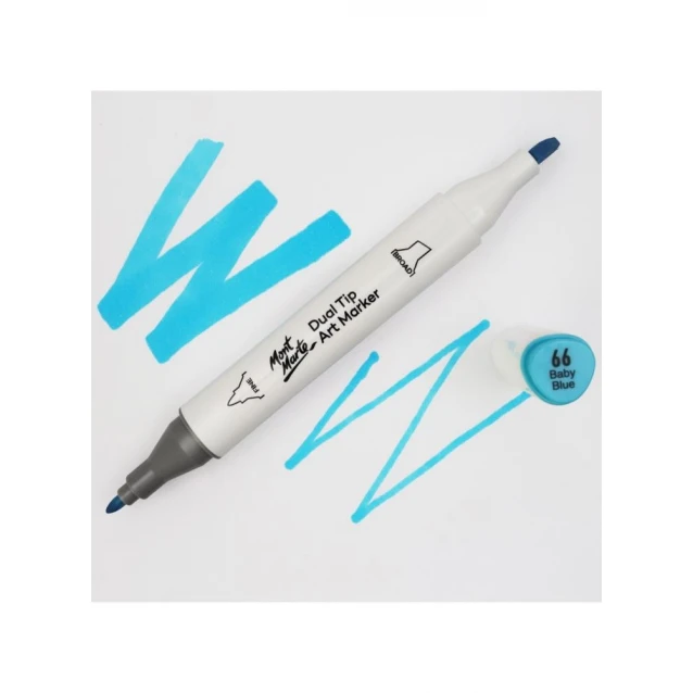 Mont Marte Art Marker Διπλής Μύτης B5 Cyan (66 Baby Blue)