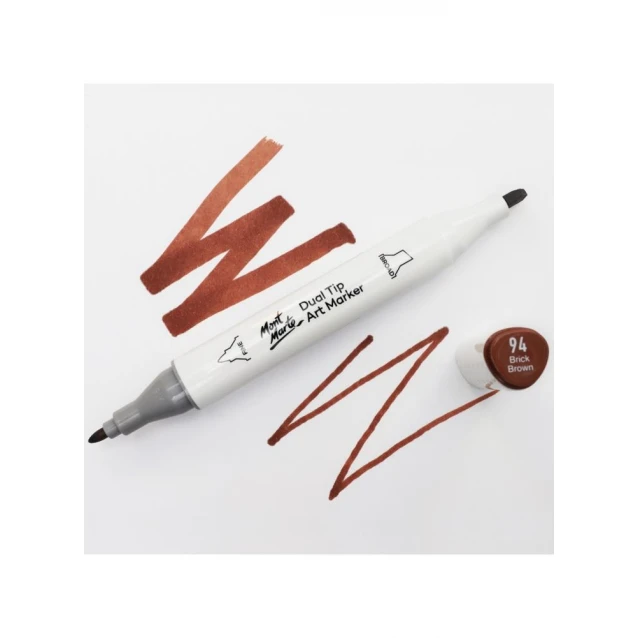 Mont Marte Art Marker Διπλής Μύτης E5 Burnt Sienna (94 Brick Brown)