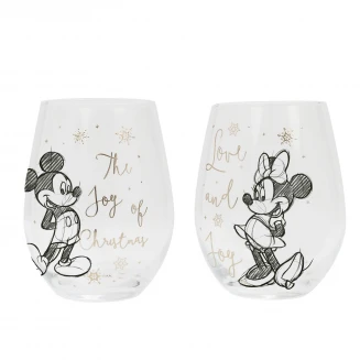 2 Χριστουγεννιάτικα Ποτήρια Disney - Mickey & Minnie