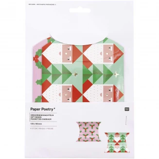 Rico Design 4 Χάρτινα Κουτάκια Δώρου 12x18cm Merry Christmas