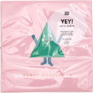 Rico Design 20 Χαρτοπετσέτες 33x33cm Χριστουγεννιάτικο Δέντρο