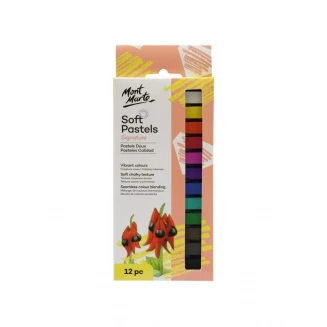 Mont Marte 12 Soft Pastels (Carres)
