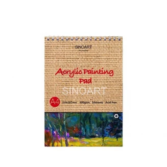 SinoArt Μπλοκ Σπιράλ Ακρυλικών 10Φ A4 (21x29,7cm) 400gr