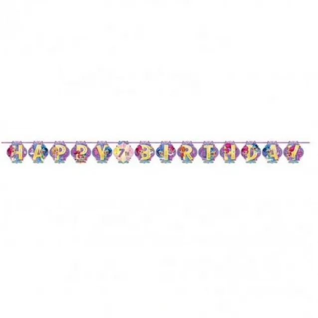 Amscan Γιρλάντα 180cm με γράμματα Shimmer & Shine