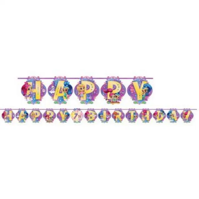 Amscan Γιρλάντα 180cm με γράμματα Shimmer & Shine