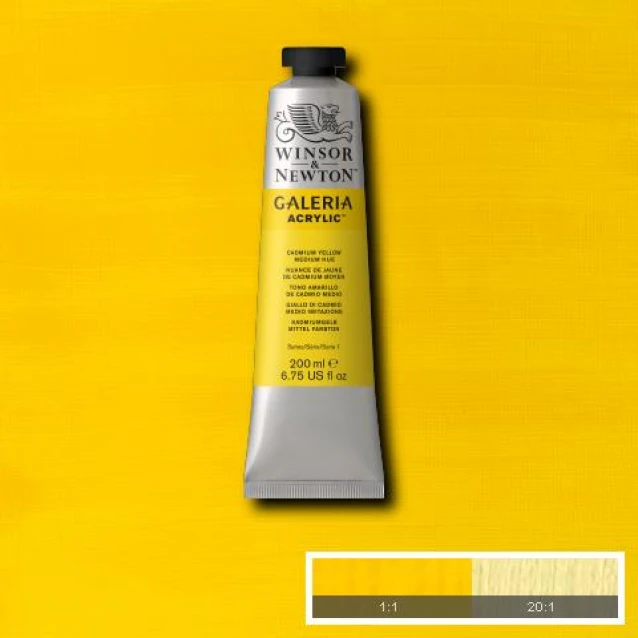 Winsor & Newton 200ml Galeria Acrylic Cadmium Yellow Medium Hue