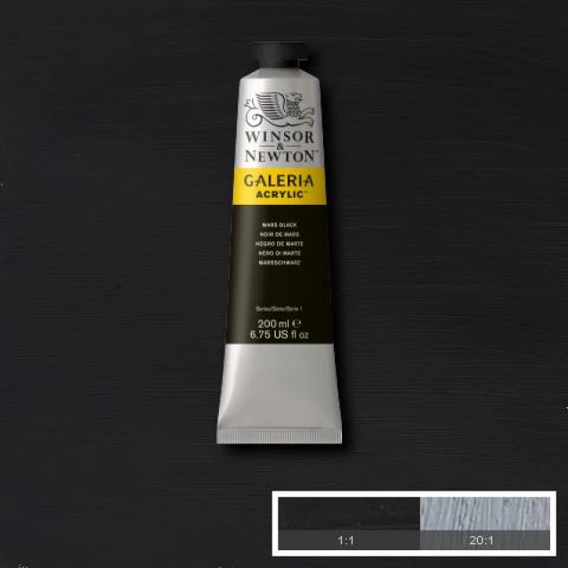 Winsor & Newton 200ml Galeria Acrylic Mars Black