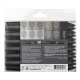 Winsor & Newton 12+1 Μαρκαδόροι Promarker Brush Neutral Tones
