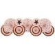 Neviti 3 Χάρτινες Βεντάλιες Pink & Rose Gold