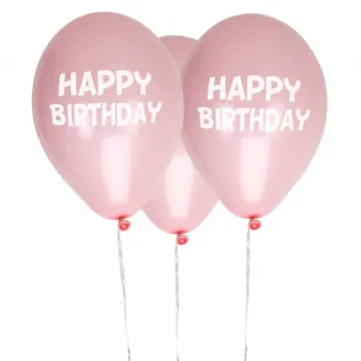Neviti 8 Μπαλόνια Happy Birthday Little Star Ροζ