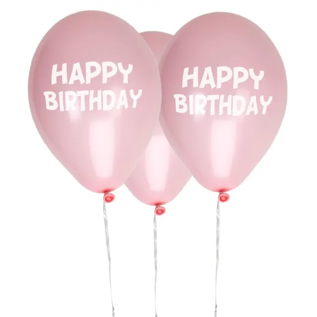 Neviti 8 Μπαλόνια Happy Birthday Little Star Ροζ