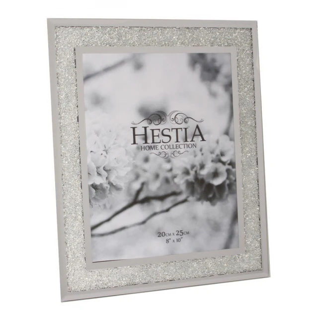 Hestia Κορνίζα Καθρέπτη με Κρυστάλλους 20x25cm
