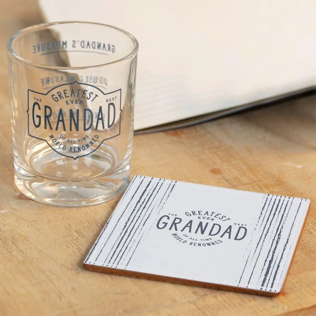 Ποτήρι Ουίσκι και Σουβέρ Σετ Δώρου Greatest Grandad Ever