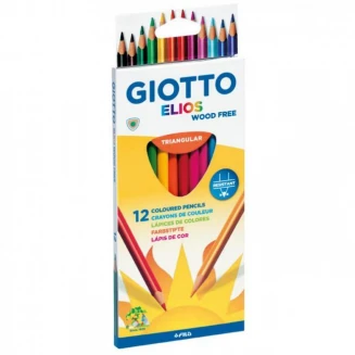Giotto 12 Τριγωνικές Ξυλομπογιές Elios