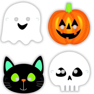 Amscan 8 Χάρτινες Μάσκες Halloween Friends