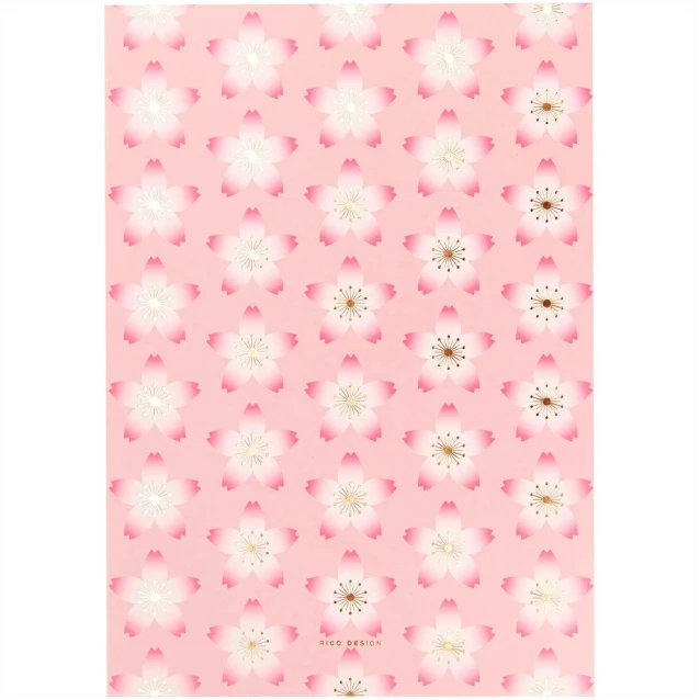 Rico Design Σημειωματάριο A5 (14,8Χ21cm) 50 Φύλλων Ροζ Λουλούδι FSC