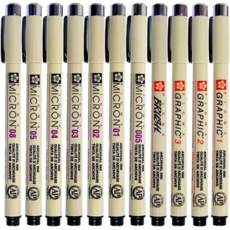 Sakura Pigma Mikron Μαρκαδοράκι Σχεδίου Μαύρο 02 (0.3mm)