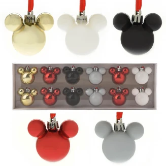 Disney 12 Μίνι Χριστουγεννιάτικες Μπάλες Mickey Mouse