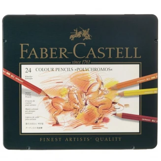 Faber Castell 24 Ξυλομπογιές Polychromos σε Μεταλλική Κασετίνα