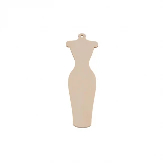Ξύλινο Γυναικείο Torso Σελιδοδείκτης 15,5x5x0,3cm