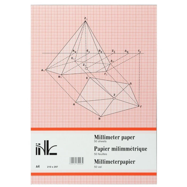 Μπλοκ Μιλιμετρέ Αδιαφανές 92gr A4 (21x29,7cm) 50 Φύλλων