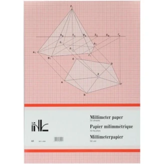Μπλοκ Μιλιμετρέ Αδιαφανές A3 (29,7x42 cm) 50 Φύλλων